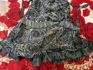 Grey party wear gown for 4/6yo girls