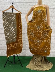 🍁BANDHANI EDGING DRESS MATERIAL🍁