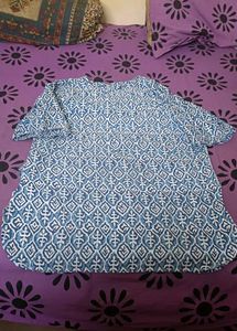 Blue Ethnic Short Kurti
