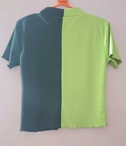 Two-Tone Ribbed Tee