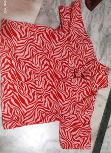 Red Zebra Print Co-ord Set