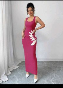 Pink Floral Maxi Dress