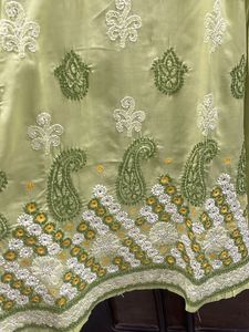 Lime Green Embroidered Kurta
