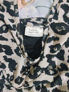 Animal Print Halter Dress