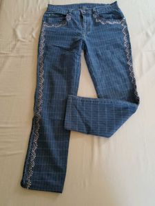 Embroidered Denim Jeans