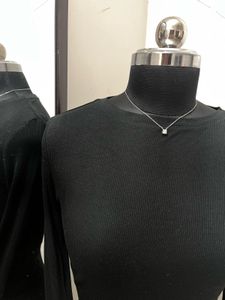 Black Flared Sleeve Top