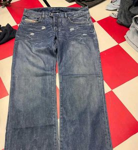 Diesel Distressed Wide Leg Jeans