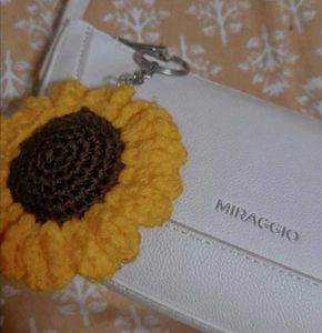 Sunflower Charm Keychain