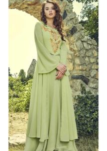 Elegant Green Anarkali Gown