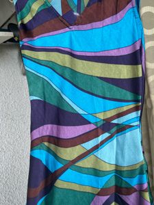 Retro Print Maxi Dress