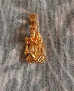 Radha Krishna's Gold Plated Pendant