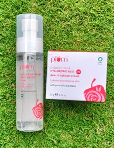 Combo Of Plum Rose Toner & Gel Cream