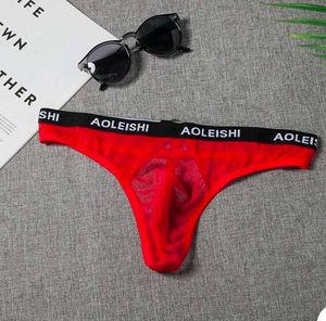 Red Aoleishi Mesh Thong