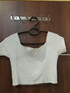 white crop top