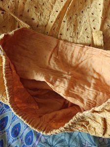 Yellow Eyelet Skirt