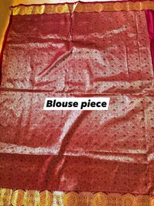 100% Pure Silk Red Kanjivaram Saree