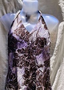 DYE PRINTED HALTER NECK DRESS