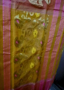 Combo of two yellow cotton designer Saree