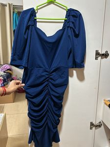 Navy Blue Fishtail Dress