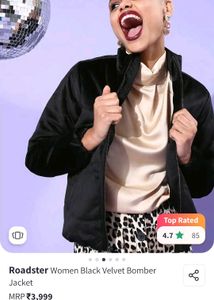 Roadster Black Velvet Bomber