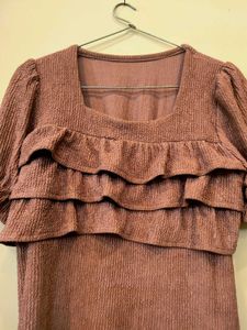 Ruffled Detail Top and Bottom ❤️