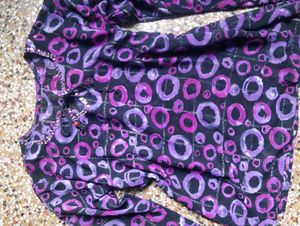 Vintage Purple Circle Print Blouse💗