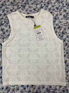 White Sleeveless Top