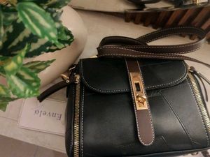 Envelo Coffee Brown Leather Satchel