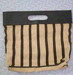 Exported Jute&Leather Tote Bag-(New) never used
