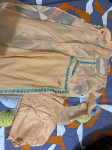 New Unstiched Peach Suit