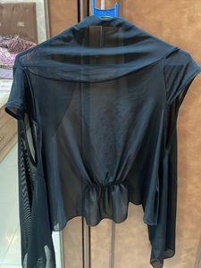 Cute Black Ruffle Top