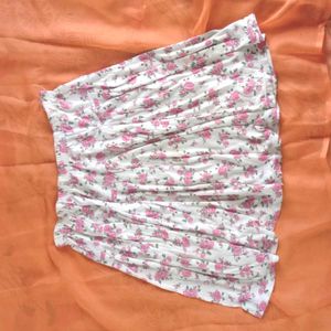 Floral Print Mini Skirt