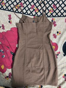 H&amp;m Brown Demin Dress