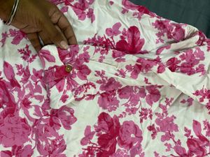 Floral Print Kurta for daily wear short kurti flar