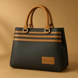 Elegant Black Gray Tote Bag