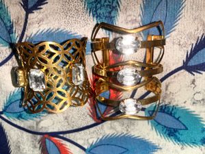 Gold Tone Cuff Bracelets