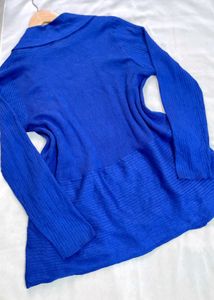Pinterest Blue Knit Cardigan A
