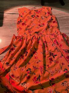 Orange Midi Dress