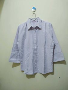 Auburn Hill Lavender White Stripe Formal Shirt