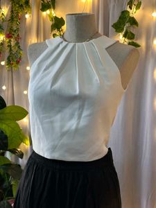 White Halter Top