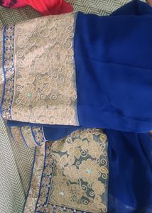 Heavy Saree Mirror Work