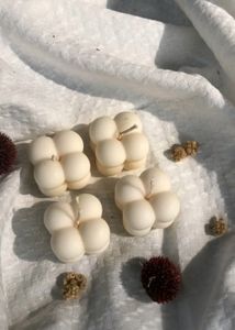 Off White Mini Bubble Candle