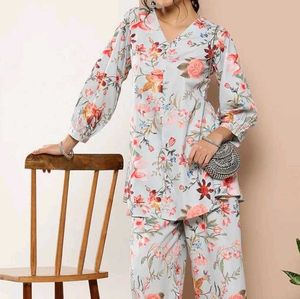 Floral Print Button-Down Top