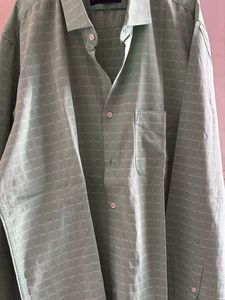 Green Patterned Shirt Peter England