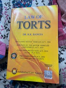 Rk Bangia Law Of Torts Books Untouched