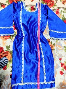 Royal Blue Embroidered Sarara Kameez Set