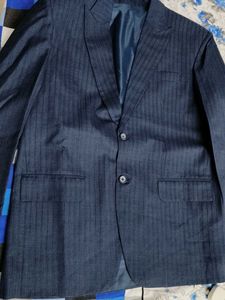 Men Blue Striped Stylish Formal Blazer