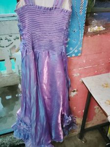 Lavender Colour Princess Gown For Women