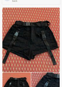 Black Crochet Top And Shorts