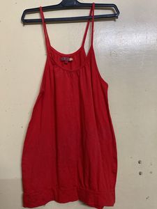 Red Noodle Strap Top